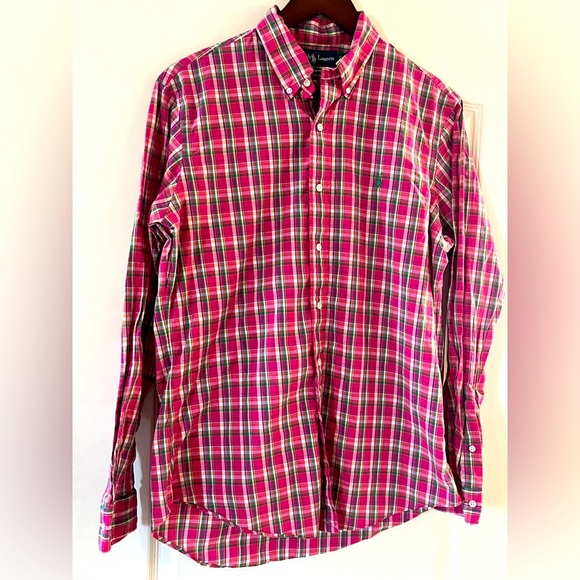 Ralph Lauren Other - Ralph Lauren Pink Plaid Long Sleeve Button Down Shirt Men’s Size Medium